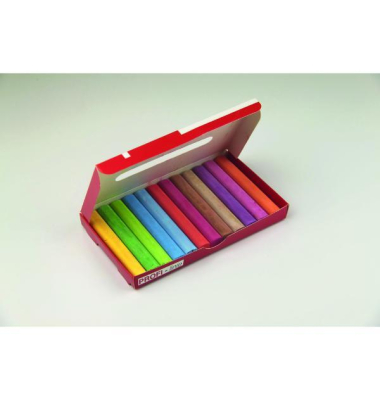 Tafelkreide, 132005000, farbig sortiert, rund, 12x90mm (&Oslash;xL)
