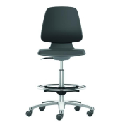 Laborstuhl Labsit Fresh 9125, Stoffpolster, Sitzhöhe 5681, schwarz