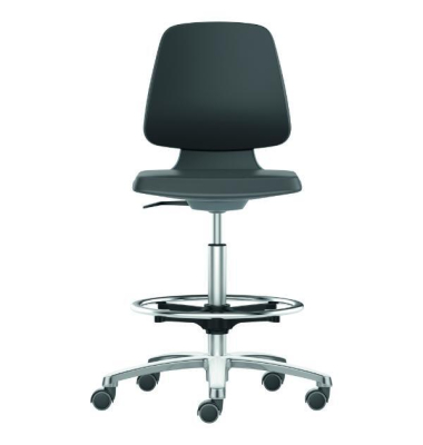 Laborstuhl Labsit Fresh 9125, Stoffpolster, Sitzhöhe 5681, schwarz