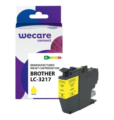 Tintenpatrone WECARE, kompatibel zu Brother LC-3217Y, 550 Seiten, gelb