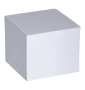 Zettelklotz 100420105, 90x90mm, geleimt, weiß, Papier, 700 Blatt