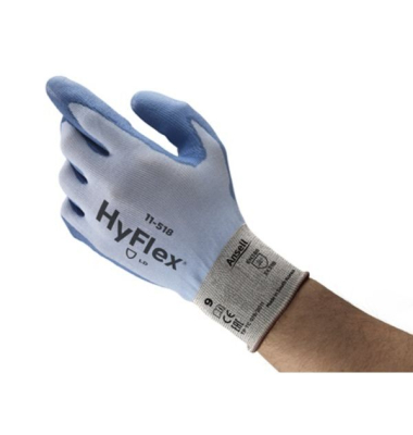 Arbeitshandschuhe HyFlex, Polyurethan, blau, Gr&ouml;&szlig;e 6 / XS