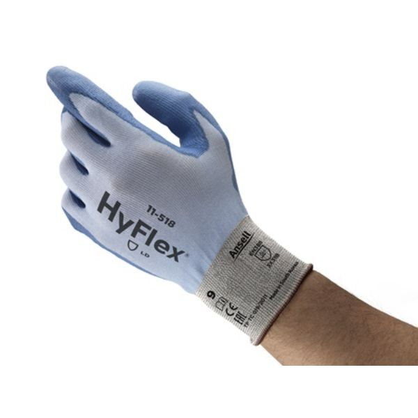 144 Stück Ansell Arbeitshandschuhe HyFlex, Polyurethan, blau, Größe 6 / XS 0076490478636 Ansell