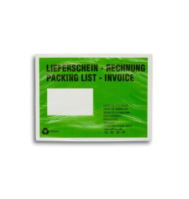 Lieferscheintaschen DEBAPAC Paper 622H0000239 C5 "LIEFERSCHEIN - RECHNUNG" selbstklebend 