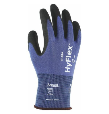 Arbeitshandschuhe HyFlex, Nitril, blau, Größe 6 / XS