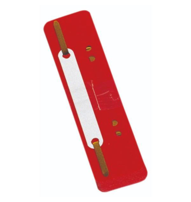 Heftstreifen PP m.Kst.Deckl. rot 150 x 34 mm