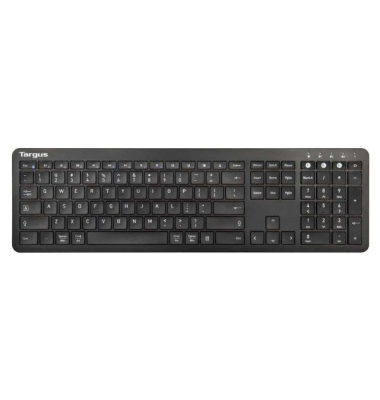 Bluetooth Tastatur Targus AKB864DE, antimikrobiell, schwarz, volle Größe