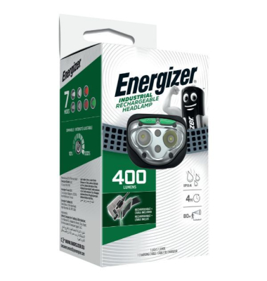 Stirnlampe Energizer 7638900434347, Ultra Vision, 400 Lumen, LED, schwarz
