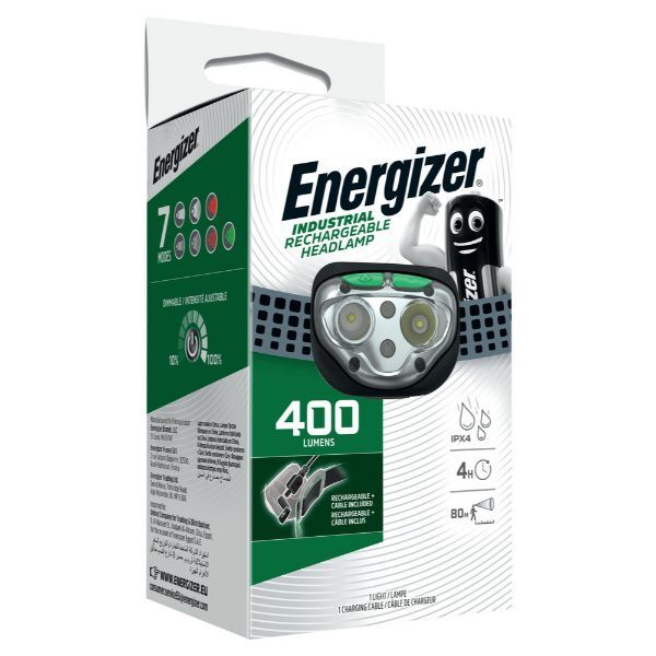 Energizer Stirnlampe Energizer 7638900434347, Ultra Vision, 400 Lumen, LED, schwarz 7638900434347 Energizer