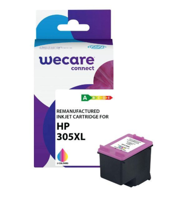Multipack WECARE K20844W4, komp. zu HP 305XL CMY, 200 Seiten, sortiert