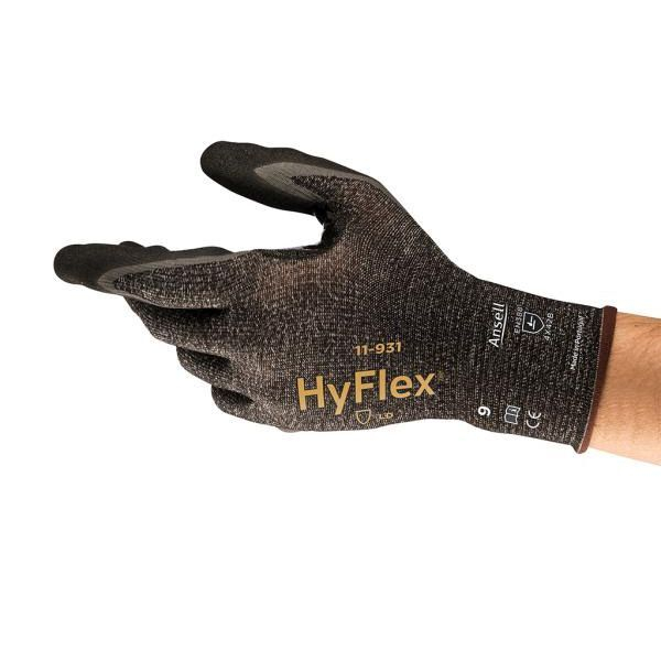144 Stück Ansell Arbeitshandschuhe HyFlex, Nitrilschaum, grau, Größe 6 / XS 0076490603595 Ansell
