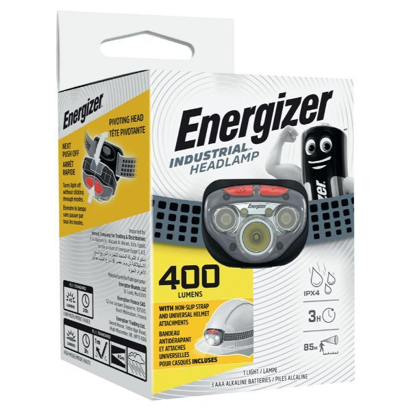 Energizer Stirnlampe Energizer 7638900434354, Industrie, 400 Lumen, LED, schwarz 7638900434354 Energizer