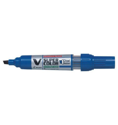 Permanentmarker Pilot SCA-VSC-MC-L-BG, V SuperColor, Begreen, M, Keil, blau