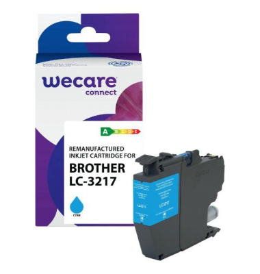 Tintenpatrone WECARE, kompatibel zu Brother LC-3217C, 550 Seiten, cyan