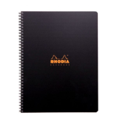 Recycling-Notizbuch Rhodiactive 119914C, A4+, liniert, 90 gqm, schwarz