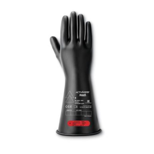 10 Stück Ansell Elektrischer Isolierhandschuh ActivArmr, Naturgummilatex, schwarz, Größe 9 / L 4255704325829 Ansell