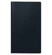 Taschenkalender 1075828905, Modell 758, schwarz, 1 Woche / 1 Seite, 8,7x15,3cm, 2025