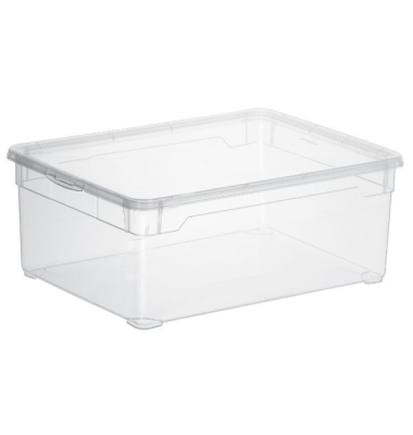 Aufbewahrungsbox 1404800096WS, 10 Liter, mit Deckel, au&szlig;en 360x260x140mm, Kunststoff farblos transparent