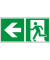Schild 926956.0000, Rettungsweg links, 300x150mm, grünweiß