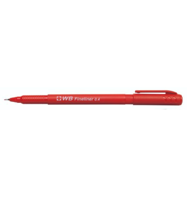 Fineliner WB 746002, 0,4 mm, Schaft: Schreibfarbe, Schreibfarbe: rot Fineliner WB 746002, 0,4 mm, Schaft: Schreibfarbe, Schreibfarbe: rot
