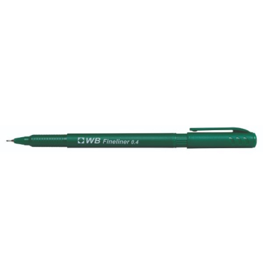 Fineliner WB, 746004, gr&uuml;n (Schreibfarbe: gr&uuml;n), 0,4mm