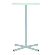 Stehtisch Pananma TBC/weiß 110cm (H), Ø 60cm (BxT), rund, weiß / alusilber