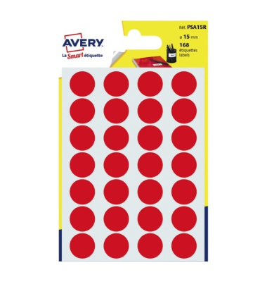 Markierungspunkte Avery Zweckform PSA15R, D 15mm, rot