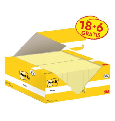Haftnotizen 7100317764, 38x51mm, gelb, rechteckig