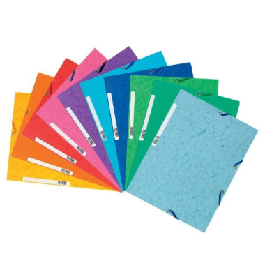 Sammelmappe Echter Colorspan - Karton 55510E, A4 farbig sortiert, 2,5cm F&uuml;llh&ouml;he, Karton 400g