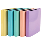 Ringbuch Aquarel ohne 54560E, A4 2 Ringe 25mm Ring-Ø Karton farbig sortiert