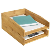 Briefablage Silva 2240010301, A4, holz, Bambus stapelbar