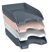 Briefablage Mineral 1020041681, mineral/pink/grau/wei&szlig;, Polystyrol stapelbar