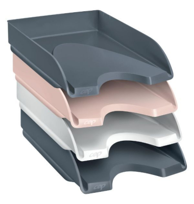 Briefablage Mineral 1020041681, mineral/pink/grau/wei&szlig;, Polystyrol stapelbar