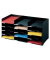 Horizontaler Organizer 531.01, stapelbar, 15 Fächer, A4, schwarz
