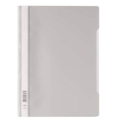 Schnellhefter 257310, A4, grau, Polypropylen (PP), Vorderdeckel transparent
