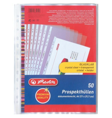 Propekthüllen 5850508 A4, glatt, oben offen, Propekthüllen 5850508 A4, glatt, oben offen,