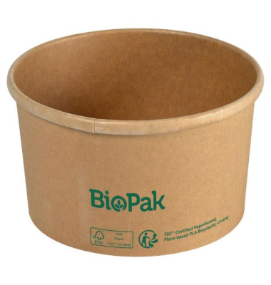 Biopak Bowl Sch&uuml;ssel Ronda - mittel - braun - 550ml -