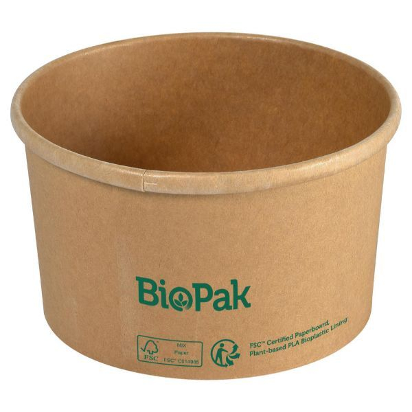 Biopack Biopak Bowl Schüssel Ronda - mittel - braun - 550ml - 7321012024819 Biopack 35 Stück