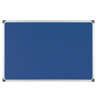 Filz-Pinnwand FA65143178, W-Series, 106,5 x 75 cm, Aluminiumrahmen, blau
