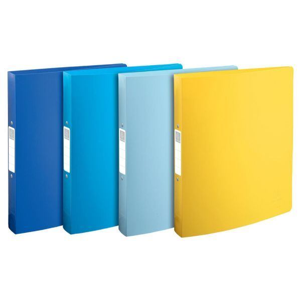 Exacompta Ringbuch BeeBlue 54140E, A4 2 Ringe 30mm Ring-Ø Polypropylen (PP) safran/Türkis/Marineblau und Hellblau 3130632541408 Exacompta 4 Stück