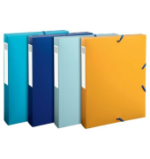 Heftbox BeeBlue 59140E, A4 farbig sortiert/transluzent, 3,5cm F&uuml;llh&ouml;he, Recycling-Polypropylen (PP)