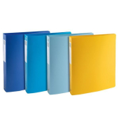 Ringbuch BeeBlue ohne 51140E, A4 4 Ringe 30mm Ring-Ø Recycling-PP safran/Türkis/Marineblau und Hellblau