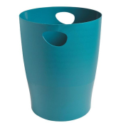 Papierkorb Ecobin Skandi 45334D, 15 Liter, rund, pazifikblau