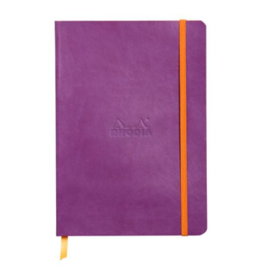 Notizbuch 117410C, Rhodiarama, violett, A5, liniert, 90g, 80 Blatt / 160 Seiten