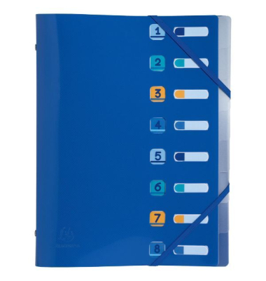 Ordnungsmappe 56212E, A4, 8 Fächer, REC-PP, Beeblue, Marineblau Ordnungsmappe 56212E, A4, 8 Fächer, REC-PP, Beeblue, Marineblau