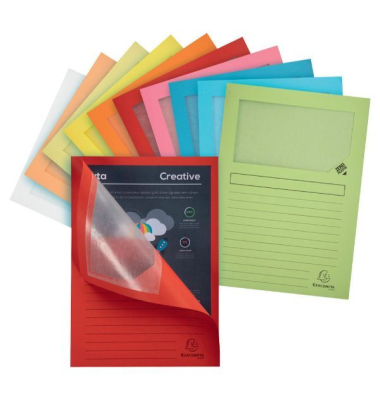 Sichtmappen Super 50150E, A4 farbig sortiert Papier 160g