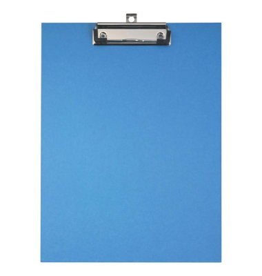 Klemmbrett 17292E, A4, blau, Karton, Papier, Metall, inkl Aufh&auml;nge&ouml;se