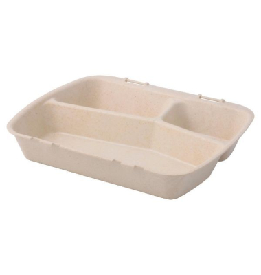 Mehrweg-Menü-Beh. Häppy Box, 245 x 200 x 45, 3 Kam., creme-weiß Mehrweg-Menü-Beh. Häppy Box, 245 x 200 x 45, 3 Kam., creme-weiß