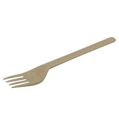 Mehrweg-Gabeln Häppy Cutlery, 18 cm, natur