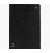 Pultordner 57007E, 1-7, schwarz, A4, 7 F&auml;cher